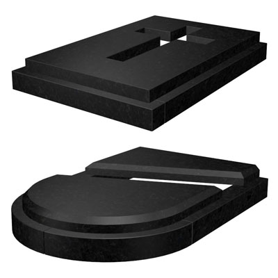 Цветники и надгробия